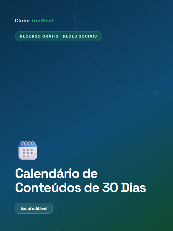 Calendário de Conteúdos de 30 Dias